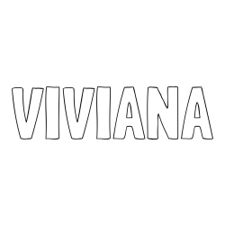 Online izdelana pobarvanka - Pobarvanka imena VIVIANA