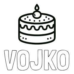 Online izdelana pobarvanka - Pobarvanka imena VOJKO