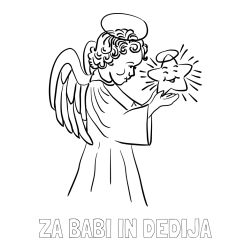 Online izdelana pobarvanka - Pobarvanka imena ZA BABI IN DEDIJA in pobarvanka angela z zvezdo