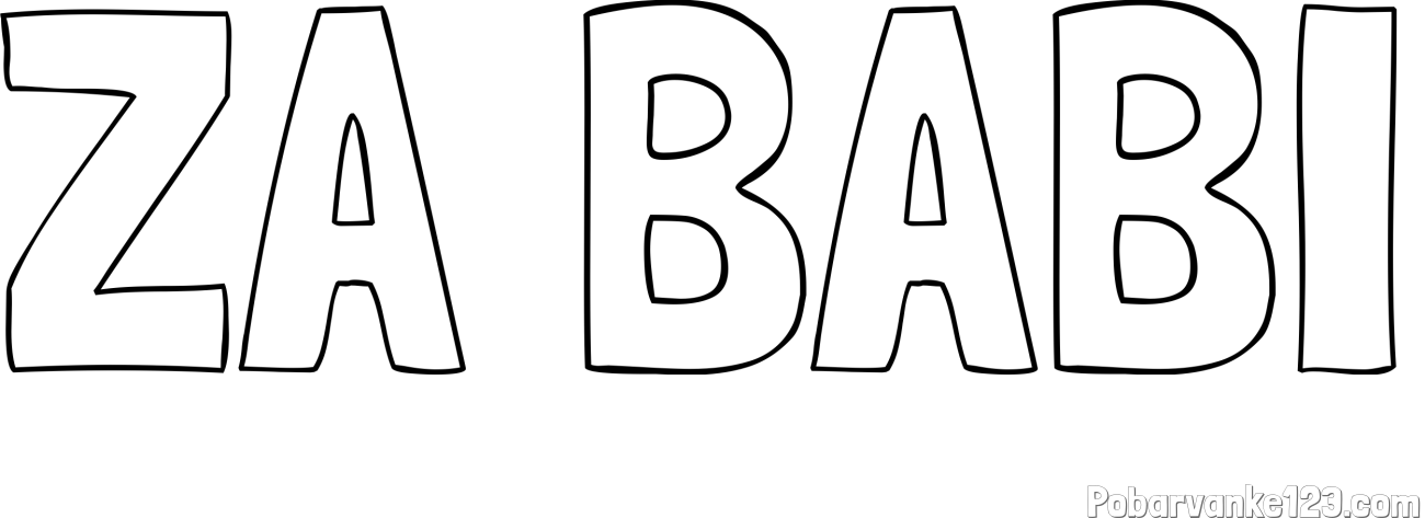 Pobarvanka imena ZA BABI
