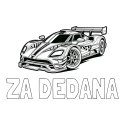 Online izdelana pobarvanka - Pobarvanka imena ZA DEDANA in pobarvanka modernega športnega avtomobila