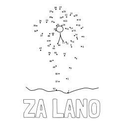 Online izdelana pobarvanka - Pobarvanka imena ZA LANO in Črtna pobarvanka cvetlice