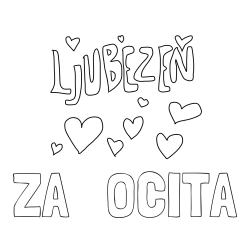 Online izdelana pobarvanka - Pobarvanka imena ZA   OČITA in pobarvanka ljubezni ❤