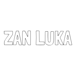 Online izdelana pobarvanka - Pobarvanka imena ŽAN LUKA