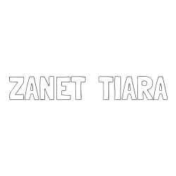 Online izdelana pobarvanka - Pobarvanka imena ŽANET  TIARA