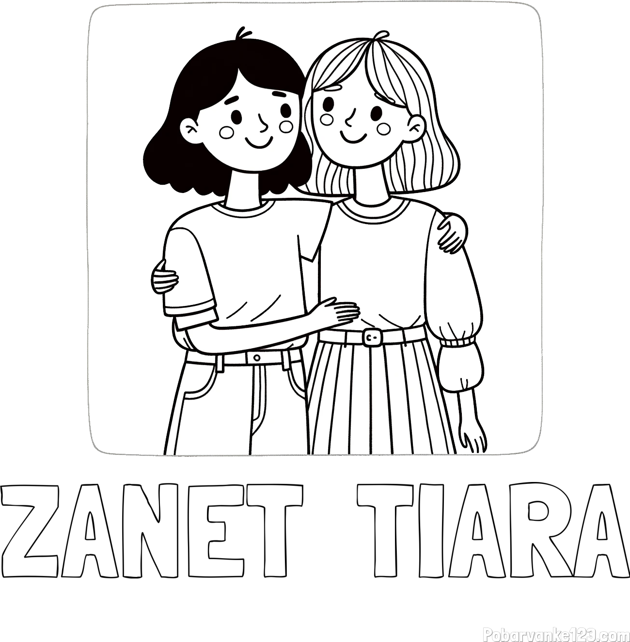 Pobarvanka imena ŽANET  TIARA
