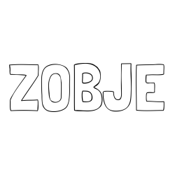 Online izdelana pobarvanka - Pobarvanka imena ZOBJE