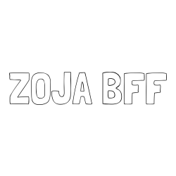 Online izdelana pobarvanka - Pobarvanka imena ZOJA BFF