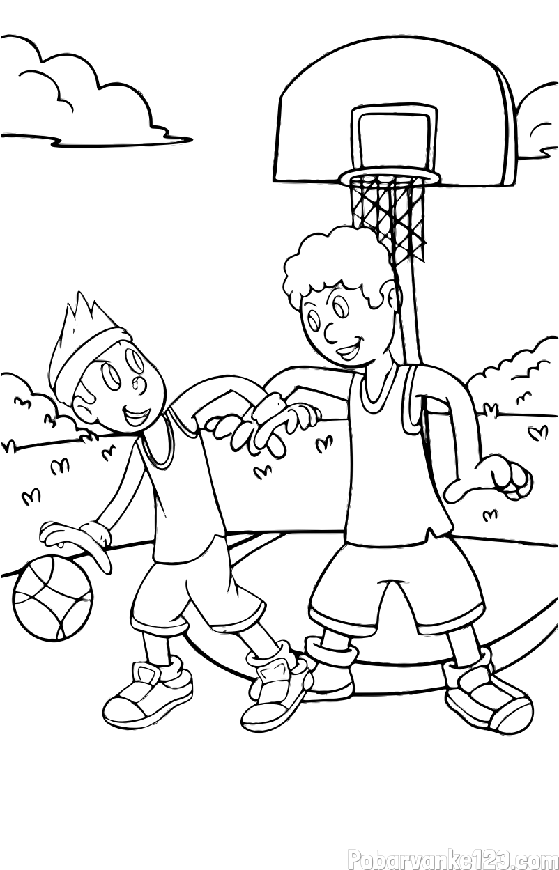 Pobarvanka košarkarjev pri igri