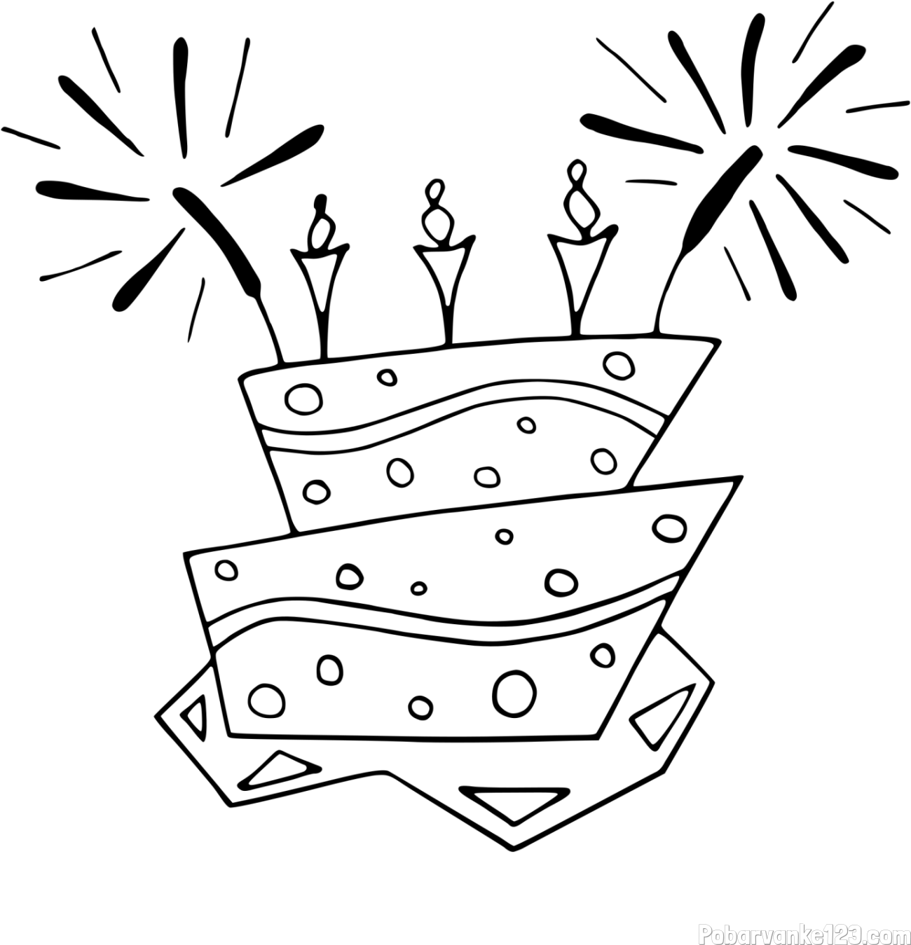 Pobarvanka rojstnodnevne torte