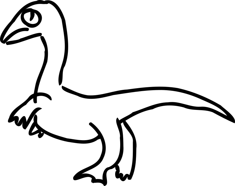 Pobarvanka žalostnega dinozavra